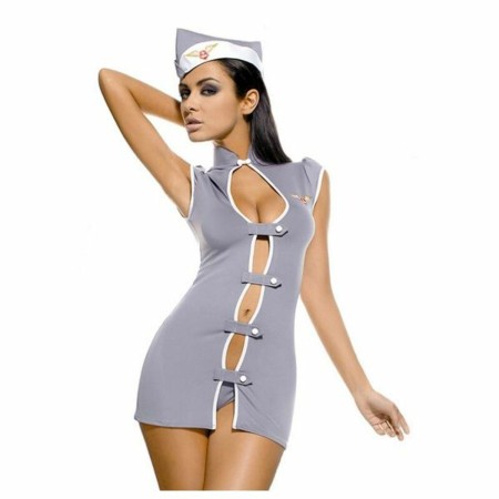 Stewardess Costume Grey S/M Obsessive Stewardess Grey by Obsessive, Costumes - Ref: M0400624, Price: 28,56 €, Discount: %