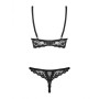 Set di Lingerie con Pizzo Obsessive Letica Nero S/M di Obsessive, Completi intimi - Rif: M0400667, Prezzo: 21,90 €, Sconto: %