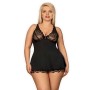 Babydoll Obsessive Luvae XXL/XXXL Black | Tienda24 - Global Online Shop Tienda24.eu