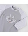 Barboteuse à Manches Longues pour Bébé Looney Tunes Gris | Tienda24 Tienda24.eu