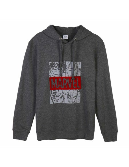 Sudadera con Capucha Hombre Marvel Gris Gris oscuro | Tienda24 Tienda24.eu