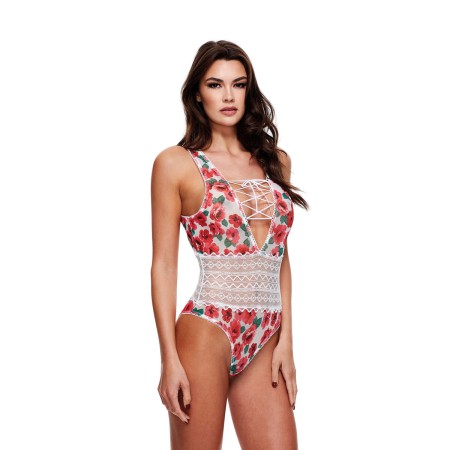 Body Baci Lingerie Floral & Lace Bianco Multicolore S/M | Tienda24 - Global Online Shop Tienda24.eu