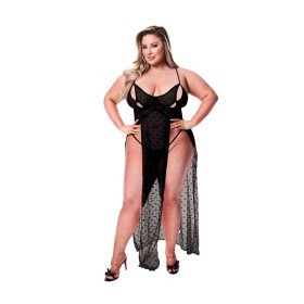 Babydoll Baci Lingerie Gown & G-string Preto Queen size 2 Peças de Baci Lingerie, Camisolões - Ref: S9405519, Preço: 30,50 €,...