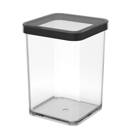 Seau de conteneur Rotho Noir Transparent | Tienda24 Tienda24.eu