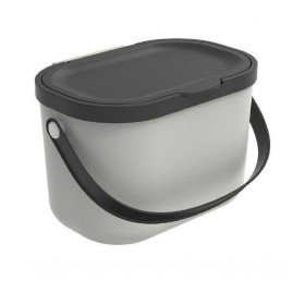 Bucket container Rotho Black Transparent Silicone Plastic | Tienda24 Tienda24.eu