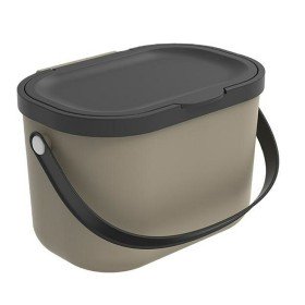 Bucket container Rotho Black Transparent Plastic | Tienda24 Tienda24.eu