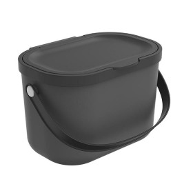 Cubo contenedor Rotho Negro Transparente Plástico | Tienda24 Tienda24.eu