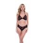 Underwear Set Baci Lingerie Bra & Panty Black (S/M) | Tienda24 - Global Online Shop Tienda24.eu