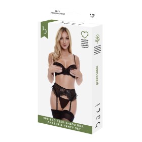 Set di Lingerie Baci Lingerie Peek-A-Boo Bra Nero (S/M) di Baci Lingerie, Completi intimi - Rif: S9405550, Prezzo: 27,15 €, S...