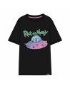 Unisex Kurzarm-T-Shirt Rick and Morty Schwarz | Tienda24 Tienda24.eu