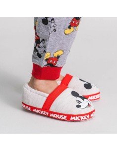 Pantufas Para Crianças 3D Mickey Mouse Cinzento claro | Tienda24 Tienda24.eu