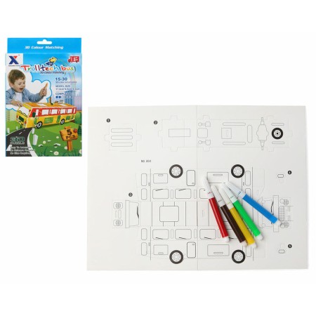 Juego de Manualidades con Papel 3D Puzzle para Colorear