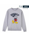 Sudadera sin Capucha Unisex Mickey Mouse Gris | Tienda24 Tienda24.eu