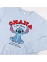 Sudadera sin Capucha Unisex Stitch Azul claro | Tienda24 Tienda24.eu