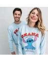 Sudadera sin Capucha Unisex Stitch Azul claro | Tienda24 Tienda24.eu