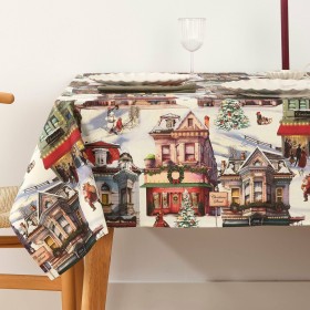 Fleckenabweisende geharzte Tischdecke Belum Merry Christmas Bunt 150 x 150 cm | Tienda24 - Global Online Shop Tienda24.eu