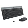 Tastatur mit Maus Logitech MK470 Grau Graphit Qwerty US | Tienda24 Tienda24.eu