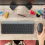 Teclado y Ratón Logitech MK470 Gris Grafito Qwerty US | Tienda24 Tienda24.eu