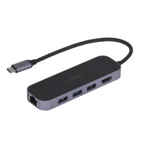 Hub USB Unitek U1323A Cinzento | Tienda24 Tienda24.eu