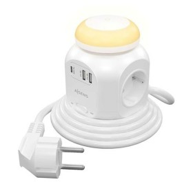 Extensão com 4 tomadas com interruptor Aisens ASPS-2A1CLPQ02-W (1,8 m) de Aisens, Réguas - Ref: S9901040, Preço: 23,38 €, Des...