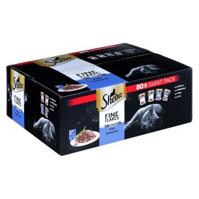 Cibo per gatti Sheba Fine Flakes Salmone Tonno Pesce Baccalà 80 x 85