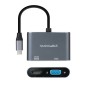 Adaptateur USB-C vers VGA/HDMI NANOCABLE 10.16.4303 Gris 4K Ultra HD de NANOCABLE, Câbles HDMI - Réf : S9904842, Prix : 13,14...