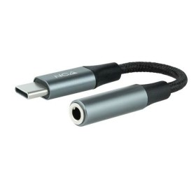 Adaptador USB-C a Jack 3.5 mm NANOCABLE 10.24.1204 11 cm Gris de NANOCABLE, Cables - Ref: S9904855, Precio: 4,15 €, Descuento: %