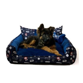 Hundebett Gloria Cadaqués Blau 60 x 50 cm rechteckig | Tienda24 Tienda24.eu