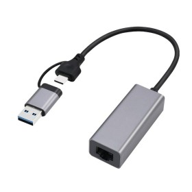 Adaptateur USB vers Ethernet NANOCABLE 10.03.0408 | Tienda24 Tienda24.eu