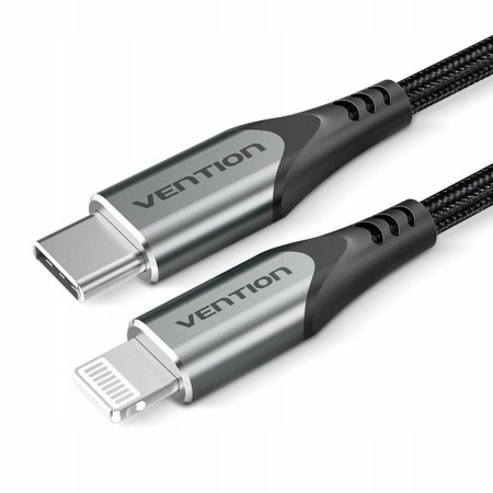 Lightning Cable Vention TACHF Grey 1 m (1 Unit) | Tienda24 - Global Online Shop Tienda24.eu