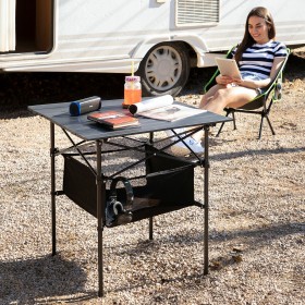 Folding Camping Table with Basket and Cover Folble InnovaGoods by InnovaGoods, Tables - Ref: V0103862, Price: 43,86 €, Discou...