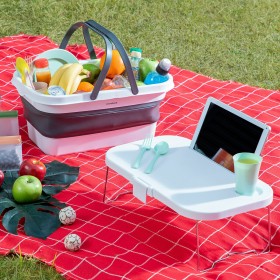 Folding Picnic Basket with Lid-Table Pickning InnovaGoods by InnovaGoods, Hampers - Ref: V0103866, Price: 16,20 €, Discount: %