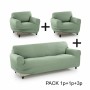 Sofa Cover Sofakover Pocket Trio Romeo 3 Units by Sofakover, Sofas & Couches - Ref: D1200416, Price: 53,94 €, Discount: %