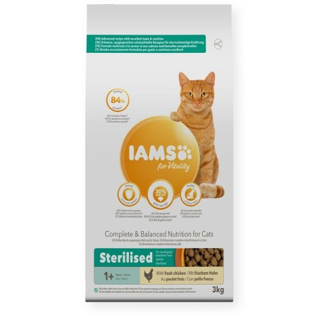 Cat food Eukanuba Vitality Adult Sterilised Chicken 3 Kg | Tienda24 Tienda24.eu