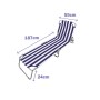 Chaise longue Marbueno Rayures Bleu Blanc 187 x 24 x 55 cm de Marbueno, Bains de soleil - Réf : D1400019, Prix : 33,71 €, Rem...