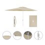 Marbueno Parasol Acier 6 Baleines D200x300 cm Polyester Beige Jardin, Piscine et Terrasse 10192 de Marbueno, Parasols - Réf :...