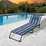 Chaise longue Marbueno Bleu 190 x 27 x 58 cm de Marbueno, Bains de soleil - Réf : D1400083, Prix : 45,97 €, Remise : %