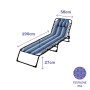 Chaise longue Marbueno Bleu 190 x 27 x 58 cm de Marbueno, Bains de soleil - Réf : D1400083, Prix : 45,97 €, Remise : %