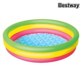 Bestway Piscina Gonfiabile Infantile 3 Anelli Fondo Imbottito 102x25 cm +2 Anni Giardino 51104 di Bestway, Piscine gonfiabili...