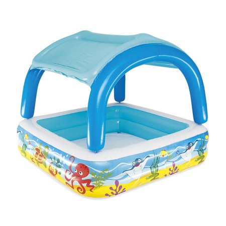 Bestway Piscine Gonflable Enfant avec Toit Détachable 140x140x114 cm +2 Ans Jardin 52192 | Tienda24 - Global Online Shop Tienda24.eu