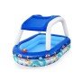 Bestway Piscina Hinchable Infantil Techo Desmontable Barco con Volante 213x155x132 cm +3 Años Jardin 54370 de Bestway, Piscin...