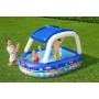 Bestway Aufblasbares Kinderpool Abnehmbares Dach Boot mit Lenkrad 213x155x132 cm +3 Jahre Garten 54370 von Bestway, Eingelass...