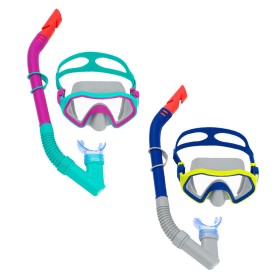 Bestway Set Maske und Schlauch Erwachsene Ablaufventil Farbmix +14 Jahre Strand und Pool 24021 von Bestway, Schnorchel-Sets -...