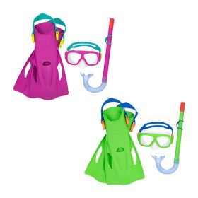 Bestway Set Maschera e Tubo Junior Valvola di Scarico Colore Assortito +7 Anni Spiaggia e Piscina 24070 di Bestway, Set per S...