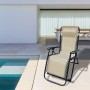 Marbueno Tumbona Plegable Acero Con Cojin Jardin y Piscina 90X66X108 cm Gravedad Cero Beige 10005 de Marbueno, Sillas plegabl...