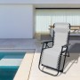 Marbueno Espreguiçadeira Dobrável Aço com Almofada Jardim e Piscina 90X66X108 cm Gravidade Zero Cinza 10009 de Marbueno, Cade...