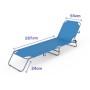 Marbueno Transat Pliable Acier Bleu Plage et Piscine 187X55X24 cm 10022 de Marbueno, Bains de soleil - Réf : D1400779, Prix :...