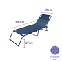 Marbueno Klappbarer Stahl Liegestuhl mit Kissen Garten und Pool 190X58X27 cm Blau 10003 von Marbueno, Liegen - Ref: D1400781,...