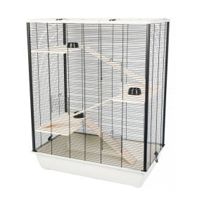 Cage Zolux 205621NOI Bois Métal Plastique Métal/Plastique 27 x 58 x 48 cm 78 x 81 x 48 cm (1 Pièce) | Tienda24 Tienda24.eu