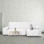 Capa para chaise longue de braço curto direito Eysa SILVER Branco 100 x 110 x 290 cm de Eysa, Sofás - Ref: D1605879, Preço: 5...